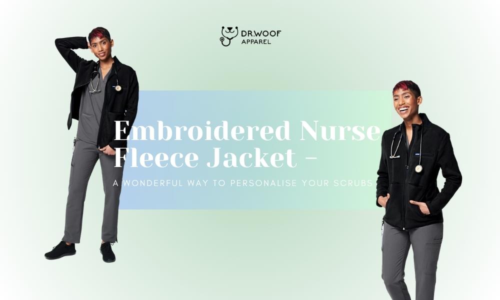 Embroidered Nurse Fleece Jacket | Dr Woof Apparel Embroidered Nurse Fleece Jacket | Dr Woof Apparel