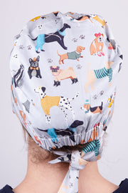 Hipster Dogs Scrub Cap