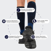 Navy Performance Compression Socks