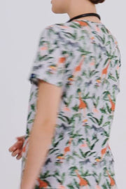 Wild Beauty Women's 3-Pocket Scrub Top