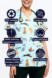Down Under Dogs - Women's Scrub Top