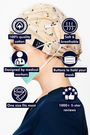 Dental Floral Scrub Cap