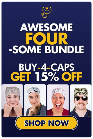 The Awesome Foursome Scrub Cap Pack