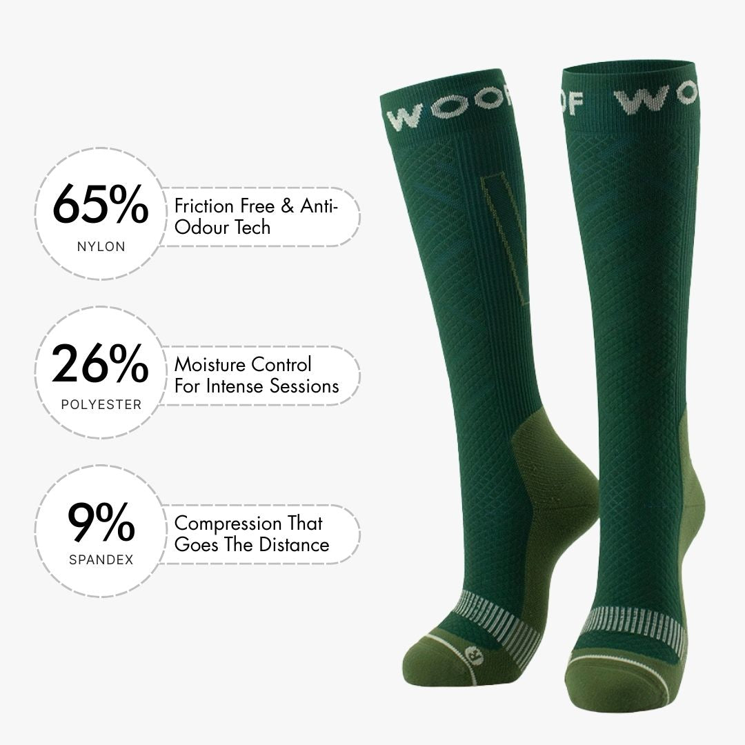 Performance Compression Socks | Designed for Athletes | Green | Dr