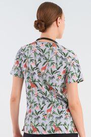 Wild Beauty Women's 3-Pocket Scrub Top