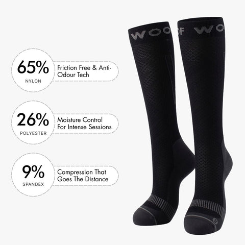 Black  Performance Compression Socks