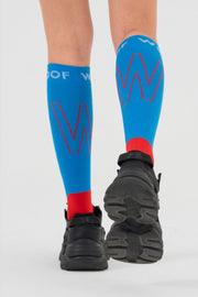Blue & Red  Performance Compression Socks