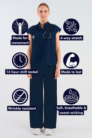 Women's Drape-Fit Oversized Scrub Top