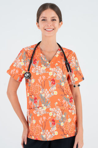 Sunburnt Country Women’s 3-Pocket Scrub Top