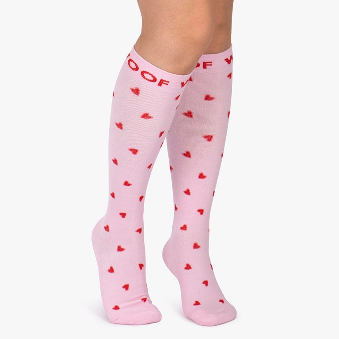Tiny Hearts Bamboo Compression Socks | Dr. Woof Apparel