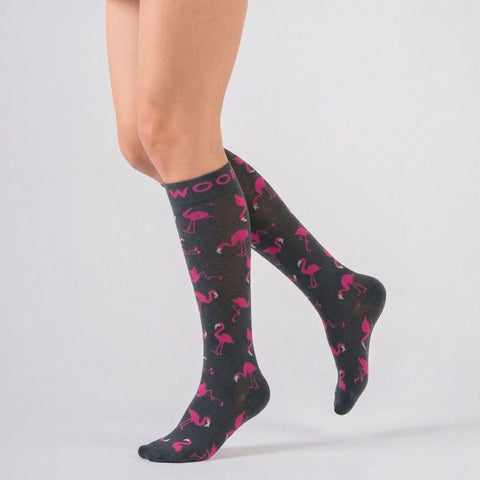 Flamingo Bamboo Compression Socks | Dr. Woof Apparel