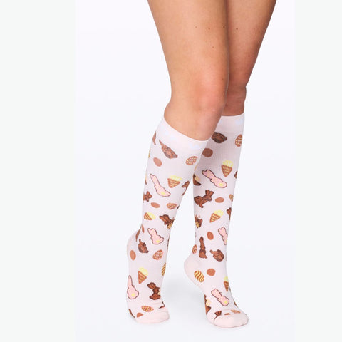 Yummy Bunnies Bamboo Compression Socks