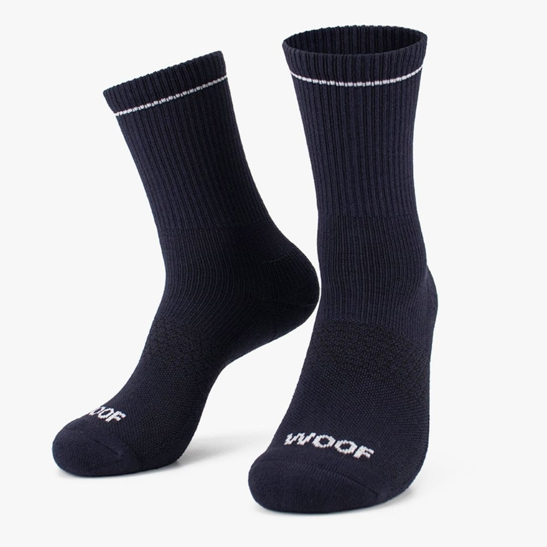 Bamboo Crew Compression Socks | Navy | Medium Graduated