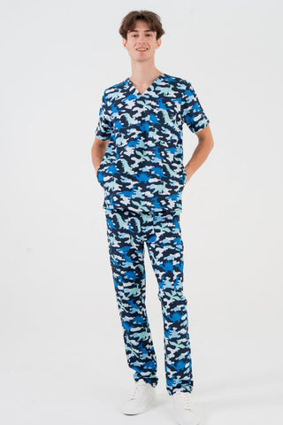 Camosaurus Rex Men’s Cargo Scrub Pants