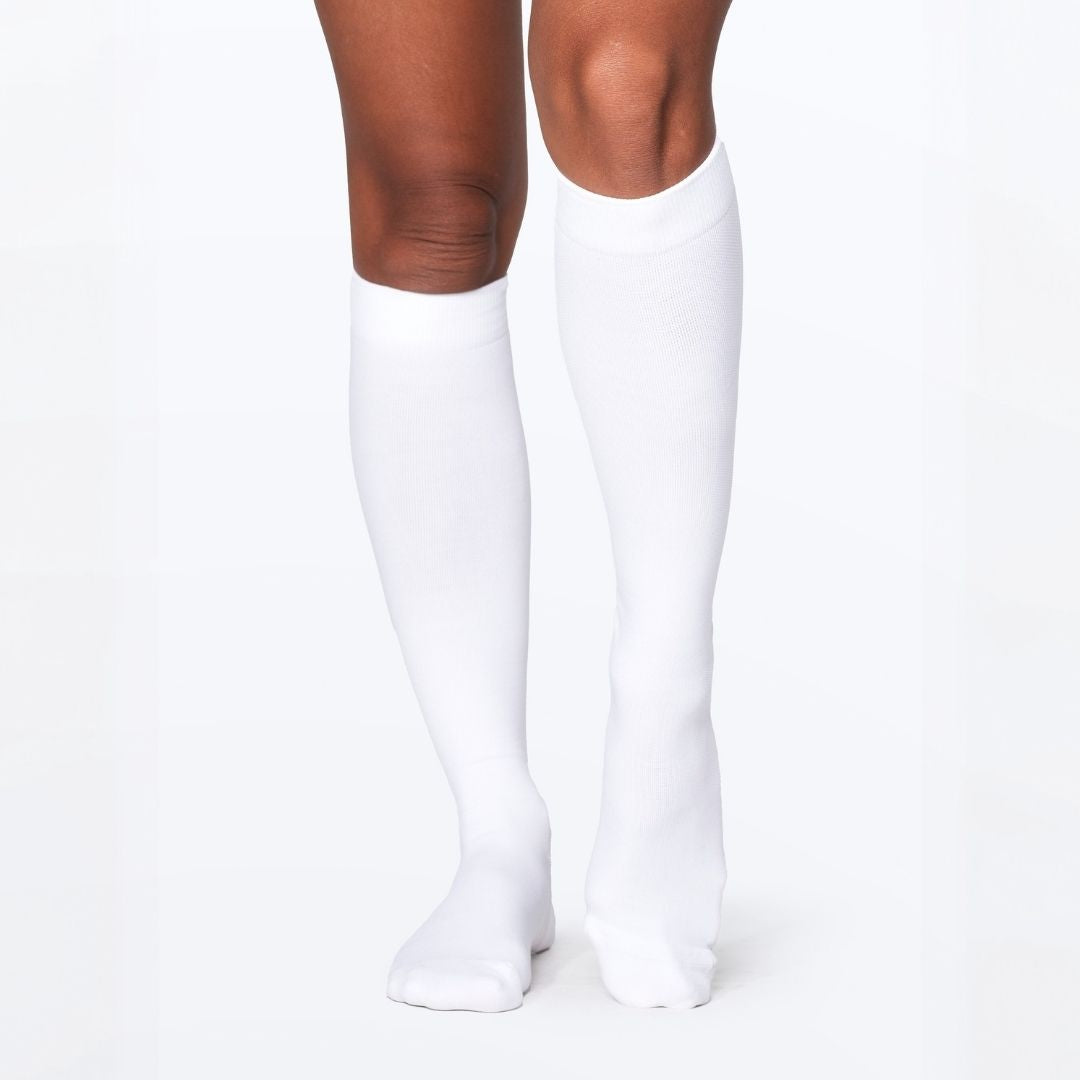 White Bamboo Compression Socks | Dr. Woof Apparel