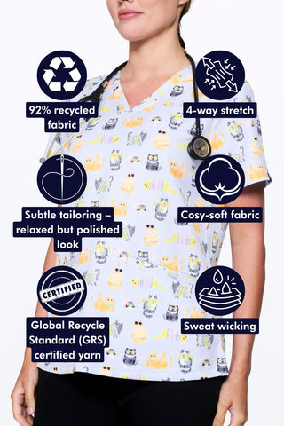 Cool Cats Women’s 3-Pocket Scrub Top