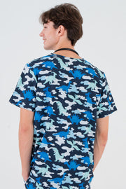 Camosaurus Rex Men's 3-Pocket Scrub Top