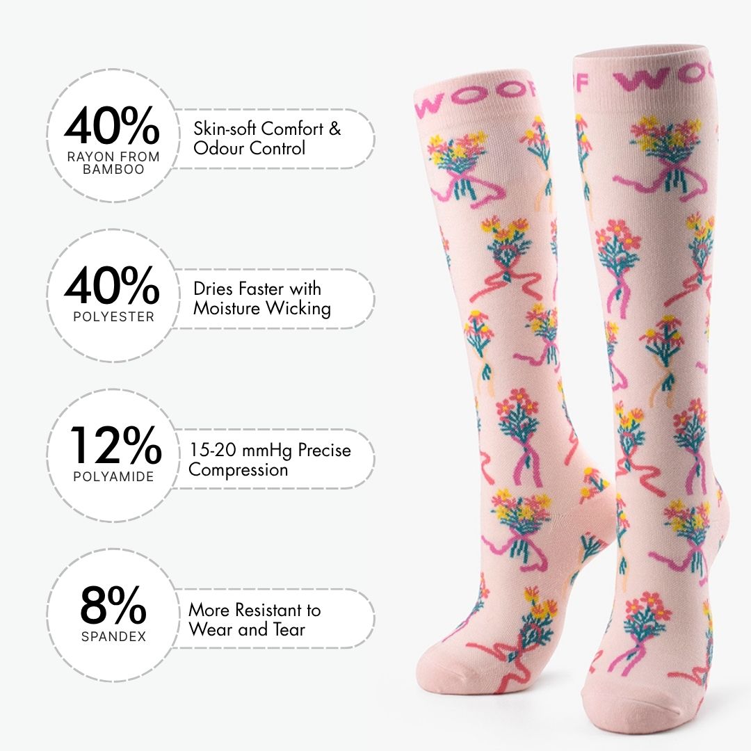 1 in 7: Breast Cancer Awareness Bamboo Compression Socks | Dr