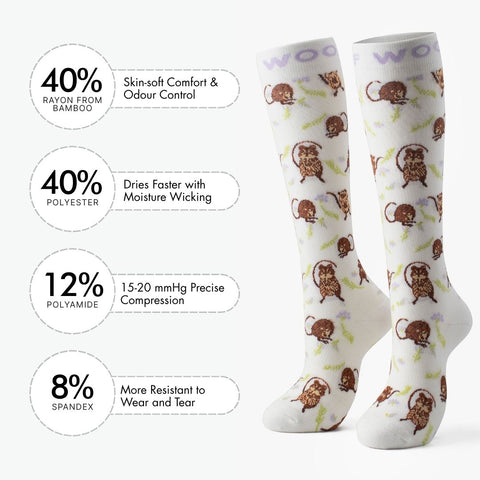 Quokka Bamboo Compression Socks | Dr. Woof Apparel
