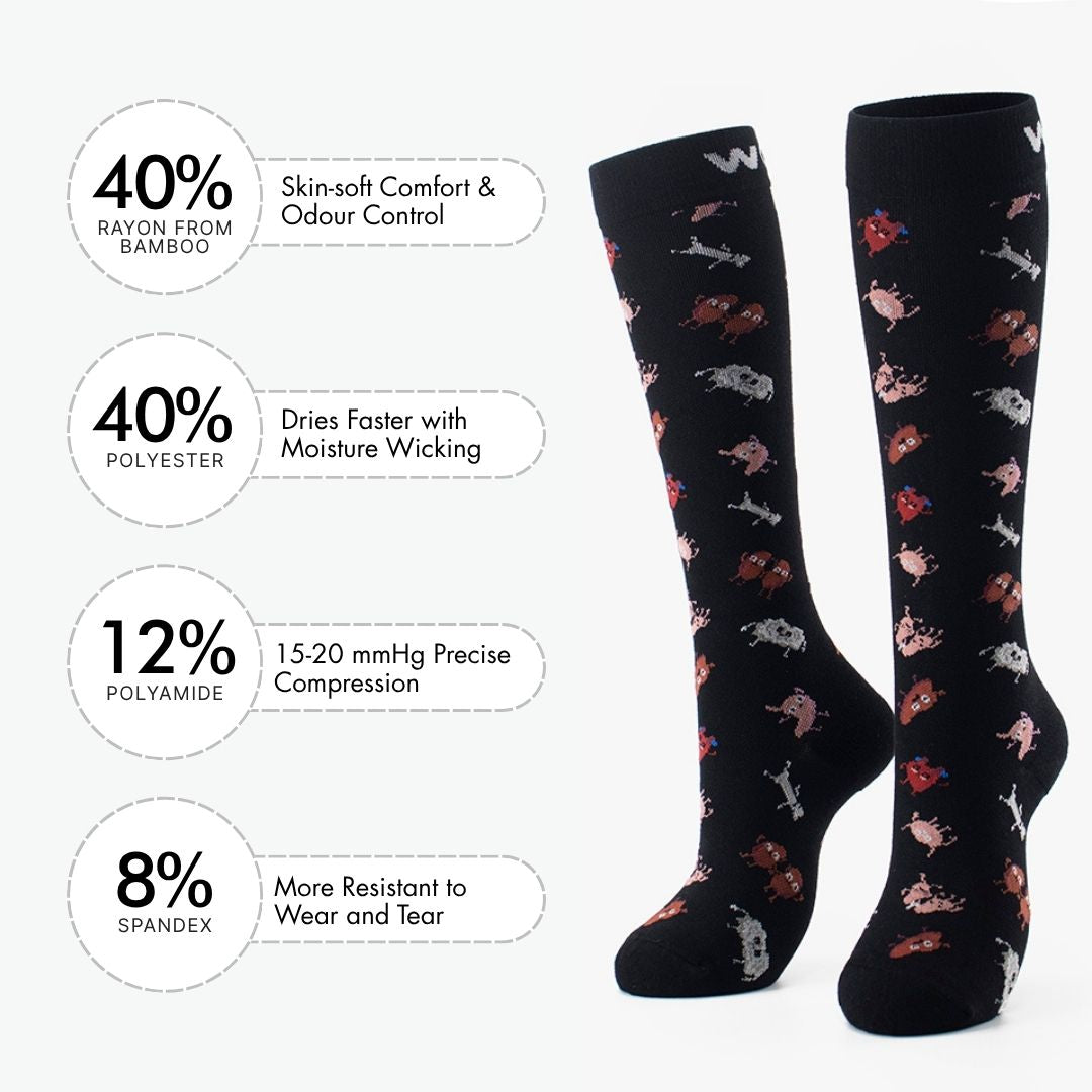 Goofy Organs Bamboo Compression Socks | Dr. Woof Apparel