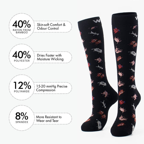 Goofy Organs Bamboo Compression Socks | Dr. Woof Apparel