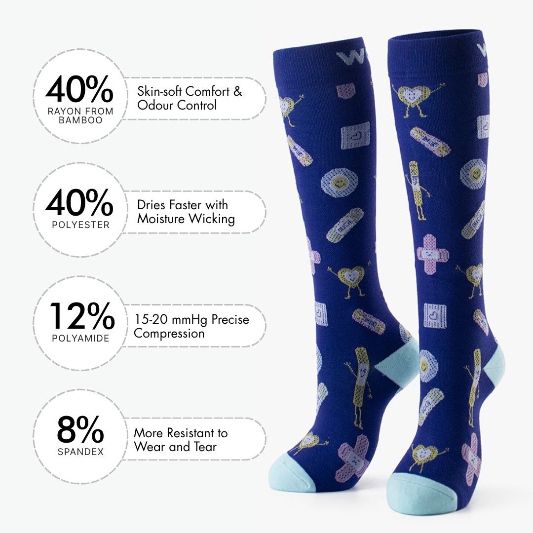 Boo Boo Buddies Bamboo Compression Socks | Dr. Woof Apparel