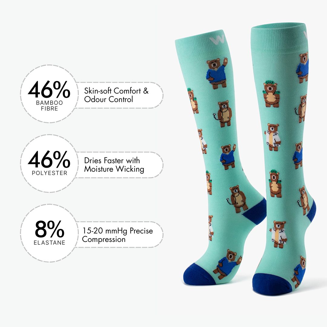 Bear Care Bamboo Compression Socks | Dr Woof Apparel