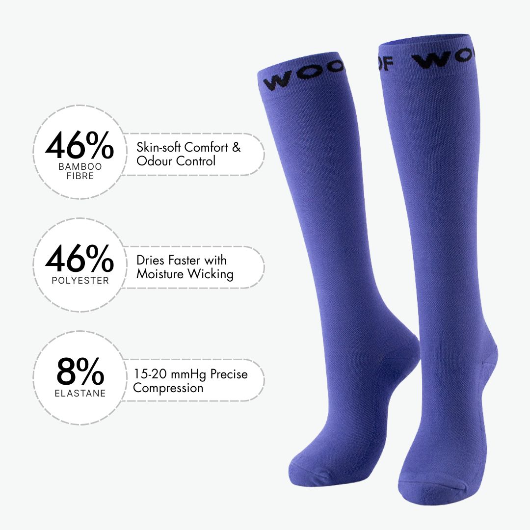 Blurple Bamboo Compression Socks