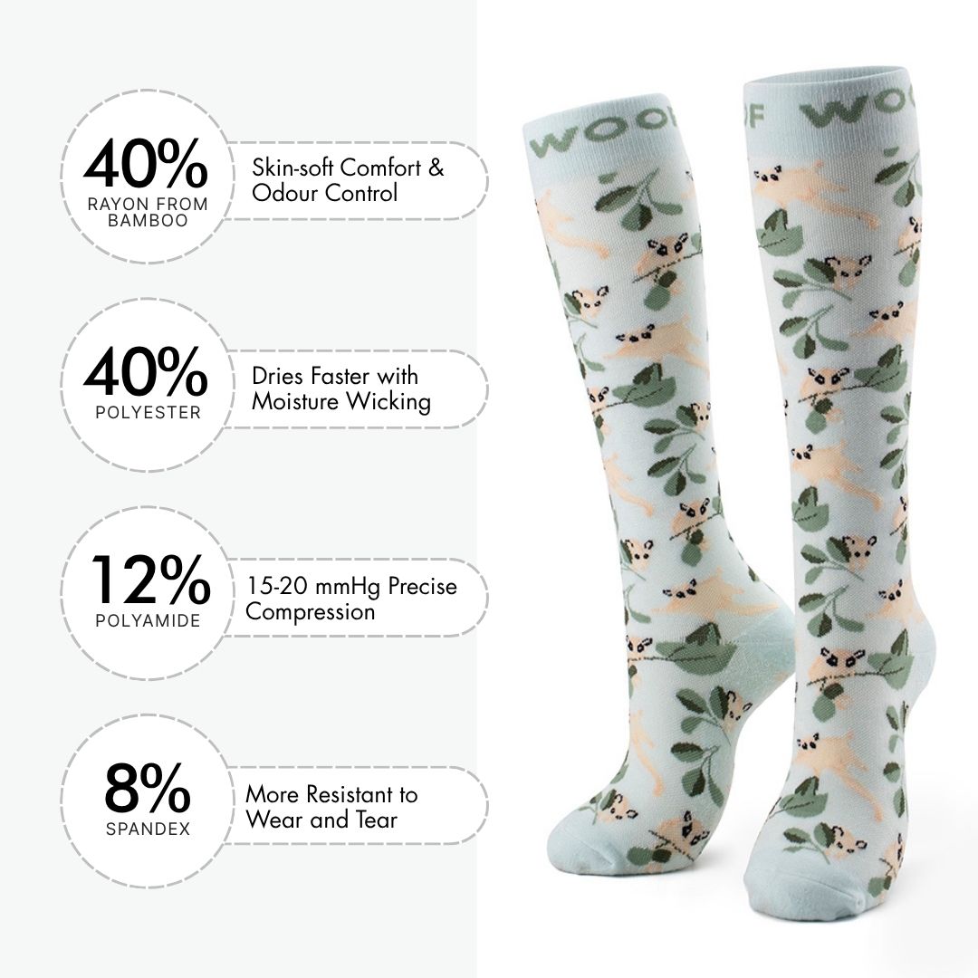 Sugar Gliders Bamboo Compression Socks