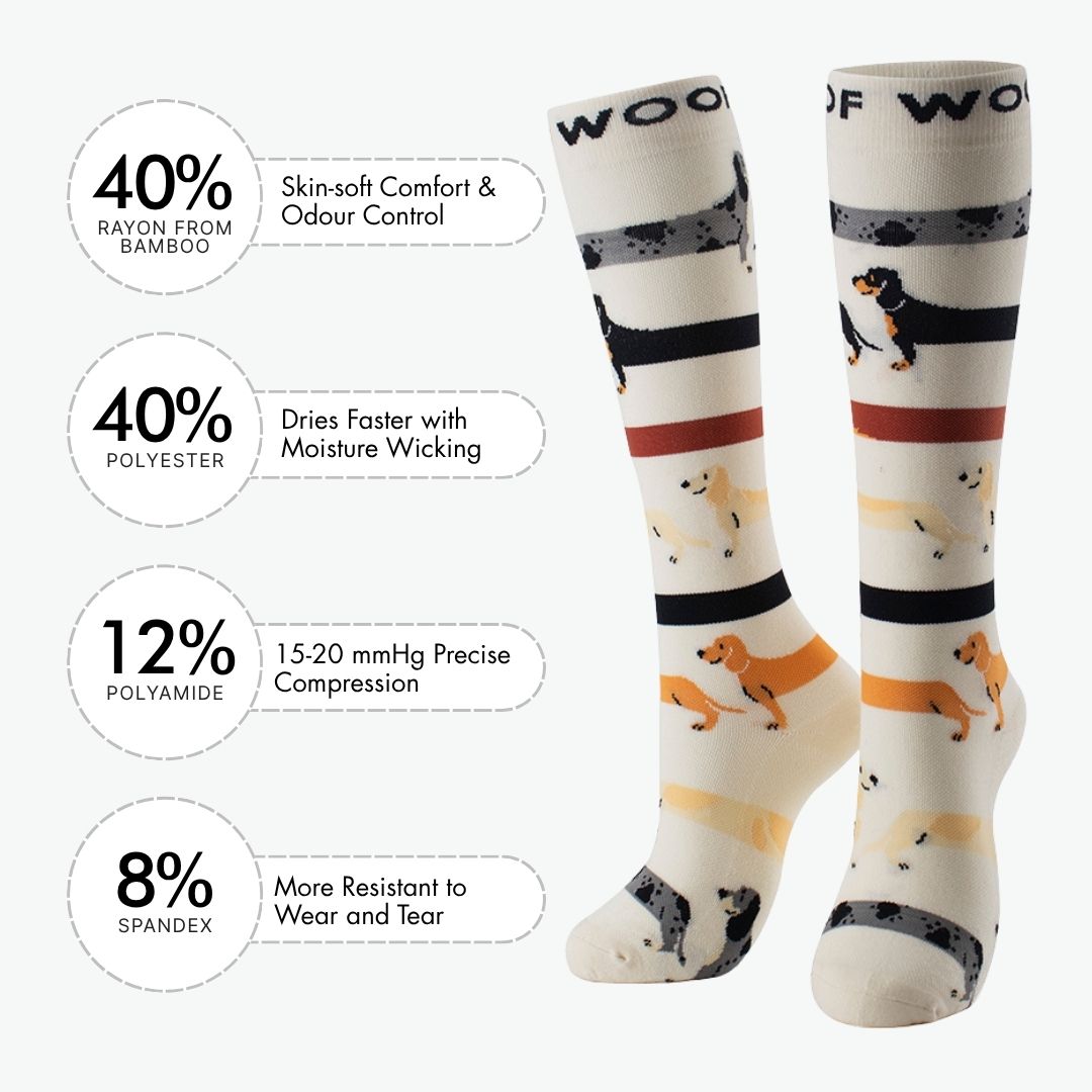 Long Boi Bamboo Compression Socks | Dr. Woof Apparel
