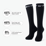 Black Bamboo Compression Socks