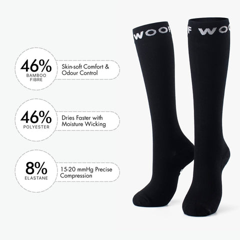 Black Bamboo Compression Socks