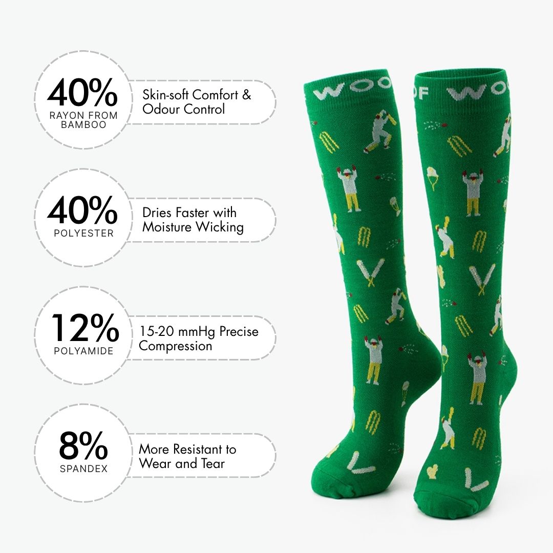 Hit for Six Bamboo Compression Socks | Dr. Woof Apparel