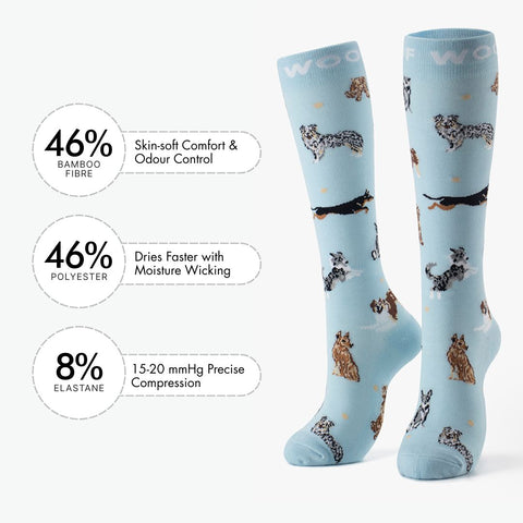 Down Under Dogs Bamboo Compression Socks