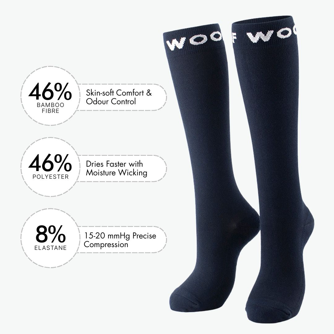 Navy Bamboo Compression Socks