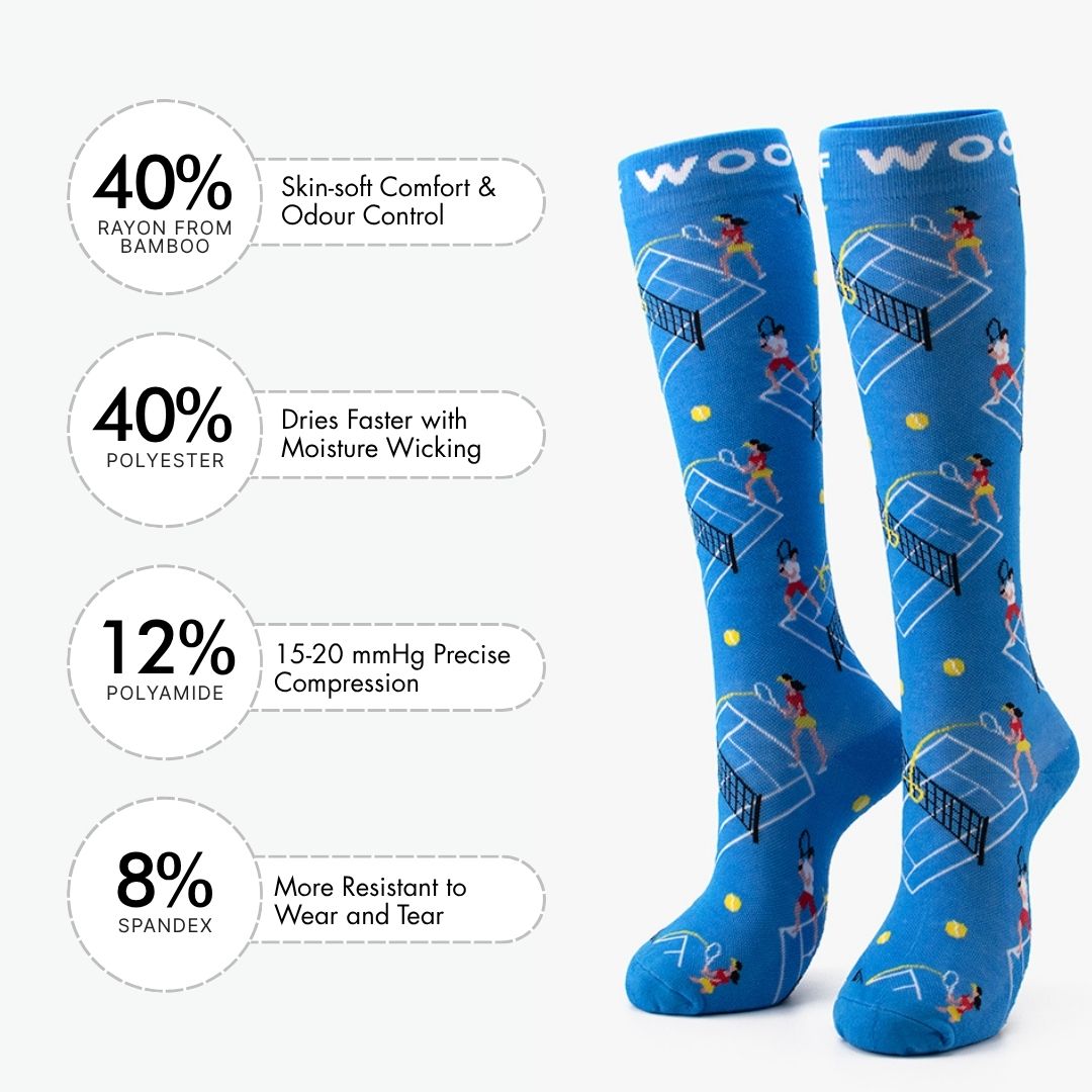 Match Point Bamboo Compression Socks