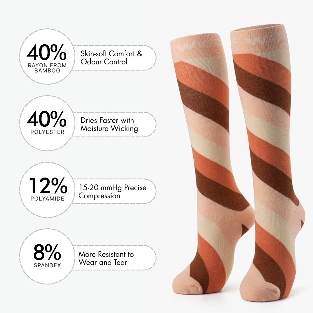 Desert Strata Bamboo Compression Socks