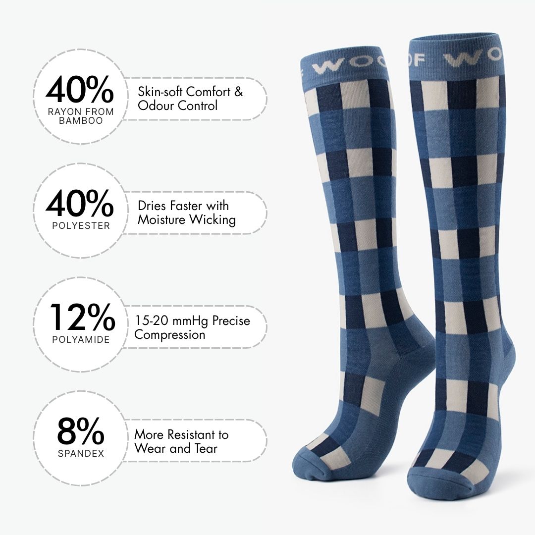 Checkmate Bamboo Compression Socks