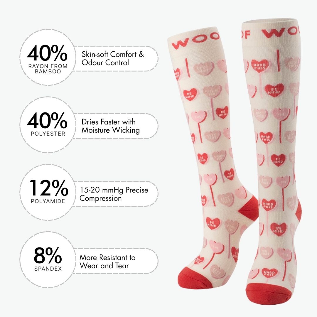 Sweetheart Compression Socks | Dr. Woof Apparel