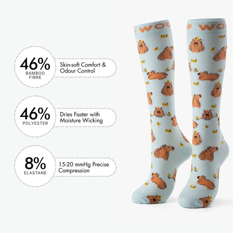 Capybara Bamboo Compression Socks