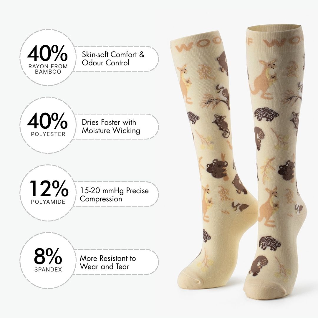りゅうさま専用 AULAEE COTTON CASHMERE SOCKS 3足 Aussie Natives Bamboo Compression Socks | Dr. Woof Apparel