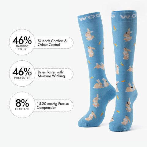 Snuggle Bunnies Bamboo Compression Socks