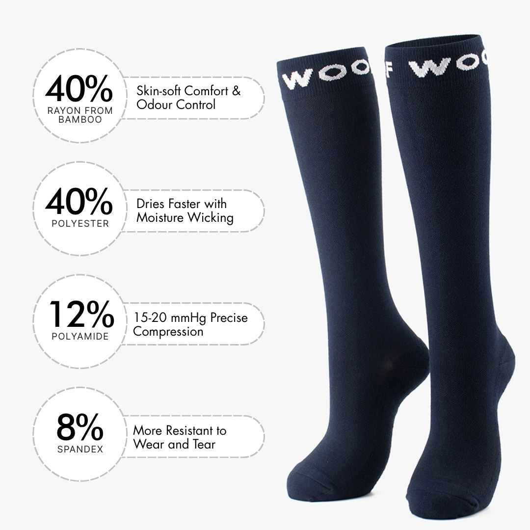 Navy Bamboo Compression Socks