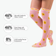 Daisy Delight Bamboo Compression Socks