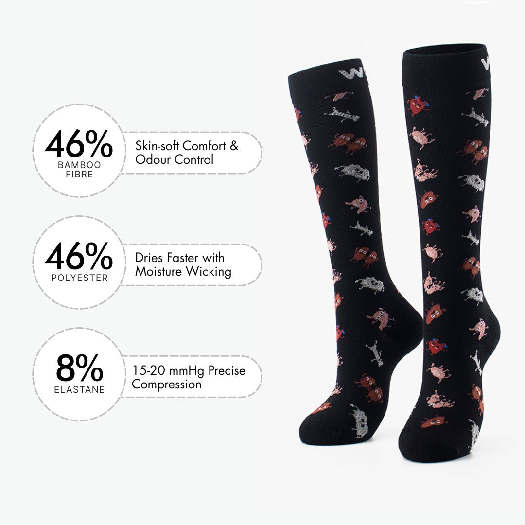 Goofy Organs Bamboo Compression Socks | Dr. Woof Apparel
