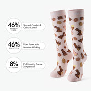 Yummy Bunnies Bamboo Compression Socks