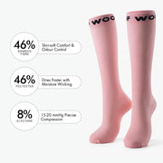 Baby Pink Bamboo Compression Socks