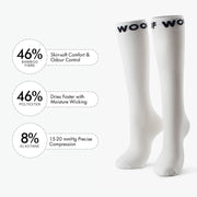 White Bamboo Compression Socks
