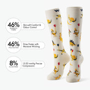 Dino Party Bamboo Compression Socks