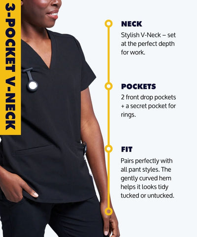 3 pocket v-neck
